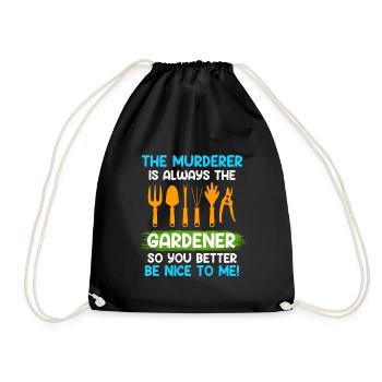 Sois gentil avec moi L’assassin est toujours le jardinier - Sac de sport léger - noir - Devant