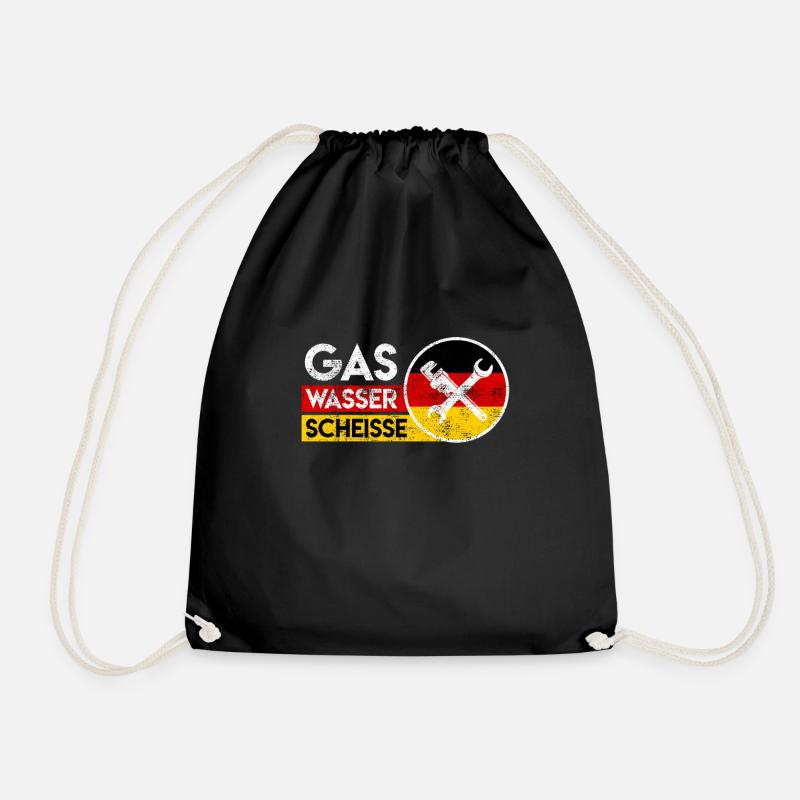 gass vann shit rørlegger - Gymbag - svart