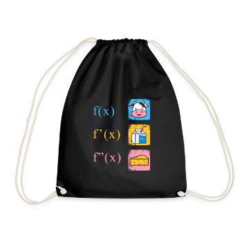 Dérivation mathématique Fromage au lait de vache - Sac de sport léger - noir - Devant