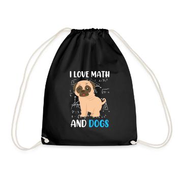 J’adore les mathématiciens en mathématiques et les vadrouilles de chien - Sac de sport léger - noir - Devant