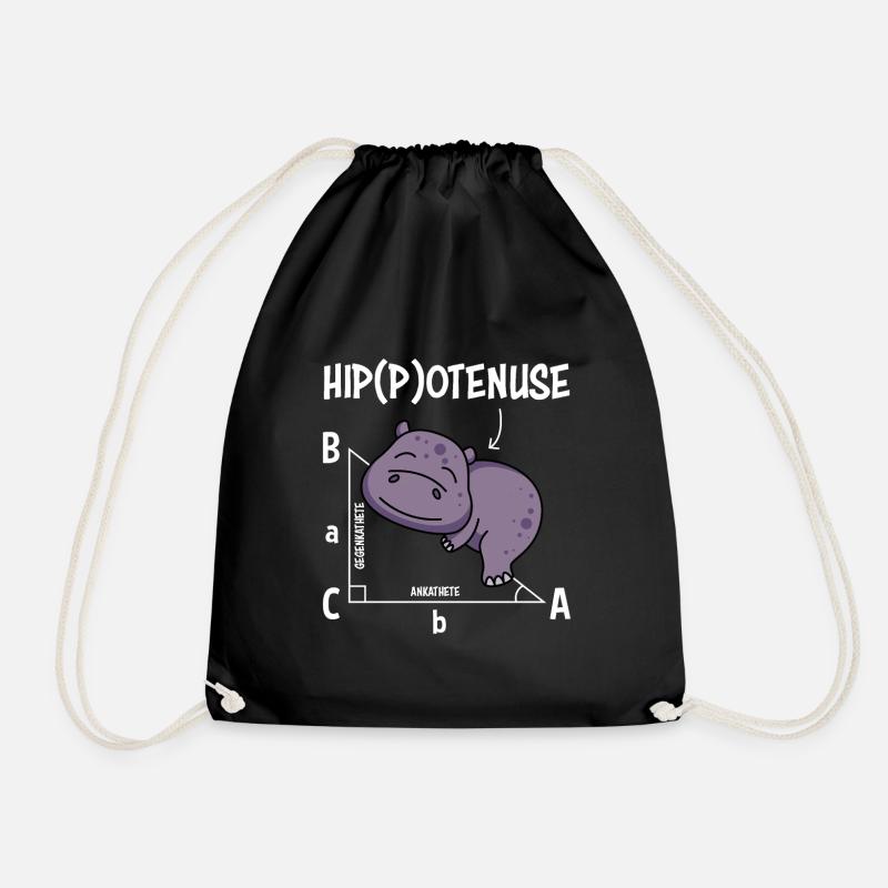 Mathelehrer Hippotenuse Mathematik - Turnbeutel - Schwarz