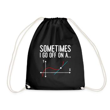 Parfois, je pars sur une tangente Math - Sac de sport léger - noir - Devant