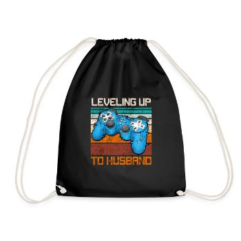 Boys' Party Men Wedding Husband - Drawstring Bag - black - Front