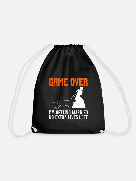 Game Over - Hochzeit Jungesellenabschied Mann - Turnbeutel - Schwarz