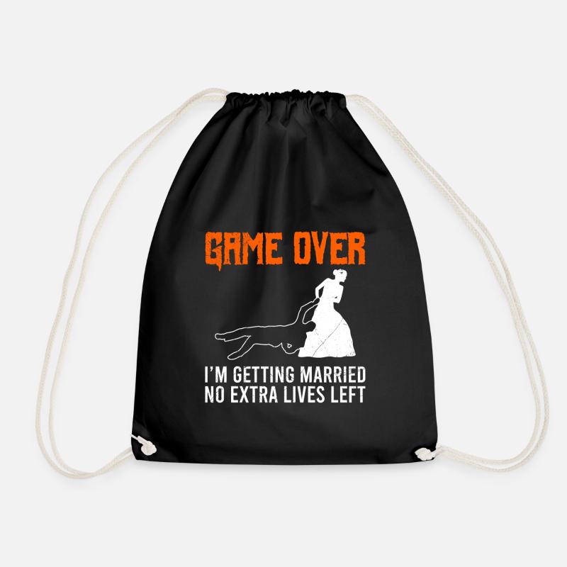 Game Over - Hochzeit Jungesellenabschied Mann - Turnbeutel - Schwarz