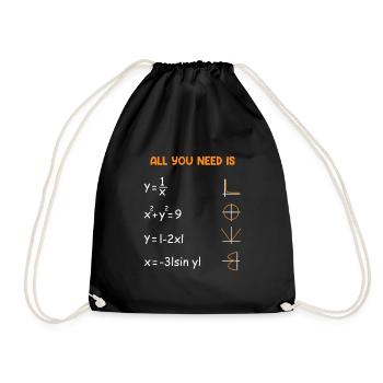 Tout ce dont vous avez besoin est Love Mathematician Math Teacher - Sac de sport léger - noir - Devant