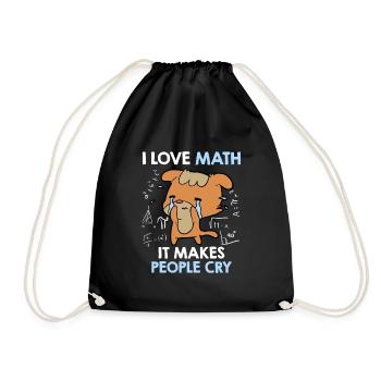 J’adore les maths ça fait pleurer les gens - Sac de sport léger - noir - Devant