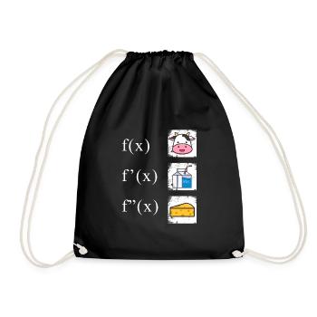 Dérivation mathématique Fromage au lait de vache - Sac de sport léger - noir - Devant