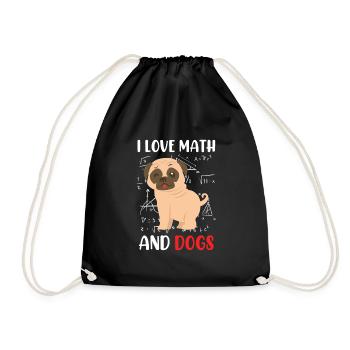 J’adore les mathématiciens en mathématiques et les vadrouilles de chien - Sac de sport léger - noir - Devant