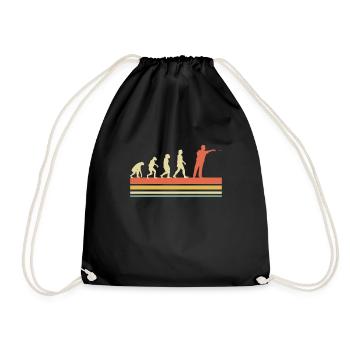 Darts Evolution Darts Player Throws Dart - Drawstring Bag - black - Front