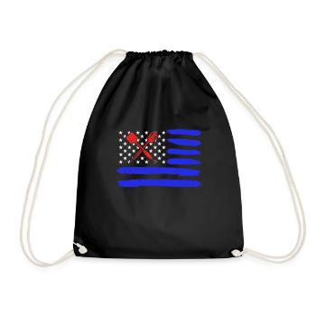 Fléchettes du drapeau des États-Unis pour les joueurs de fléchettes - Sac de sport léger - noir - Devant