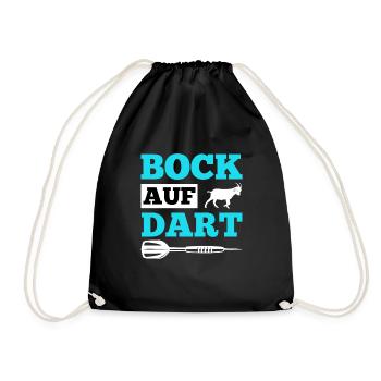 Bock on Dart play Dartpfeile Darts Darts - Drawstring Bag - black - Front