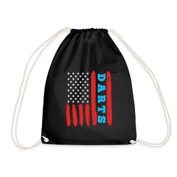 Dart USA Flagge US Fan Darts - Turnbeutel - Schwarz - Vorne