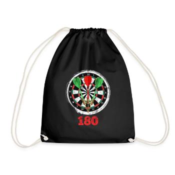 Darts 180er Dartscheibe 180 in Dart - Turnbeutel - Schwarz - Vorne