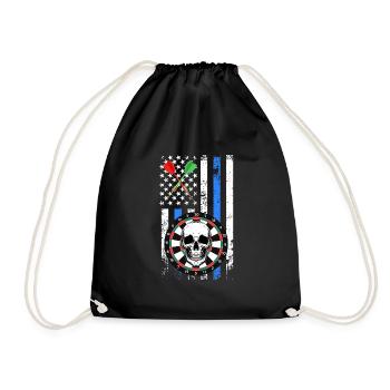 Fléchettes USA Flag avec Bone Face Dart - Sac de sport léger - noir - Devant