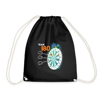 Team 180 Darts 180er Dartscheibe 180 in Dart - Turnbeutel - Schwarz - Vorne