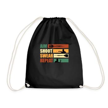 Darts Aim Shoot Swear Repeat Dart Zubehör Darts - Turnbeutel - Schwarz - Vorne