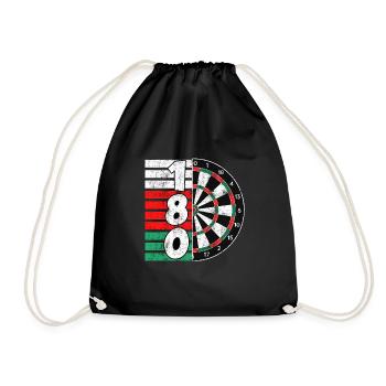 Darts Dartscheibe 180 Punkte 180er Dart - Turnbeutel - Schwarz - Vorne