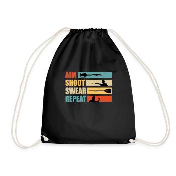 Darts Aim Shoot Swear Repeat Dart Zubehör Darts - Turnbeutel - Schwarz - Vorne