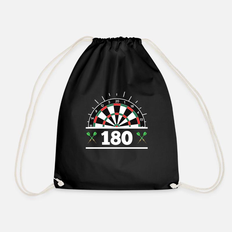 Darts 180er Dartscheibe 180 in Dart - Turnbeutel - Schwarz