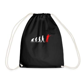 Darts Evolution Darts Player Throws Dart - Drawstring Bag - black - Front