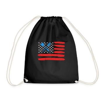 Fléchettes du drapeau des États-Unis pour les joueurs de fléchettes - Sac de sport léger - noir - Devant
