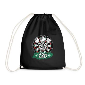 Darts 180er Dartscheibe 180 in Dart - Turnbeutel - Schwarz - Vorne