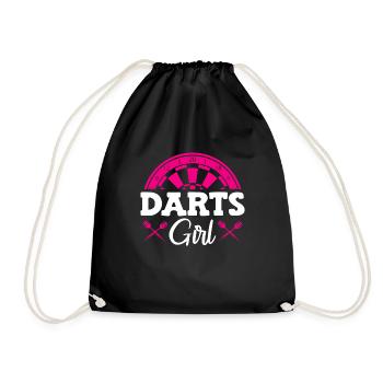 Darts Girl Women's Darts Play Darts Accessories Darts - Drawstring Bag - black - Front
