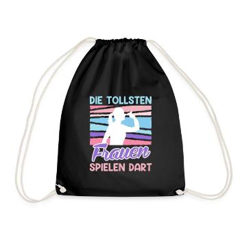 Tolle Frauen Darts Damen Dartpfeile Zubehör Dart - Turnbeutel - Schwarz - Vorne