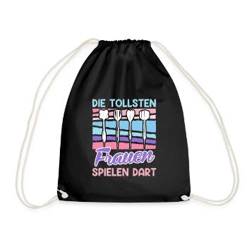 Tolle Frauen Darts Damen Dartpfeile Zubehör Dart - Turnbeutel - Schwarz - Vorne