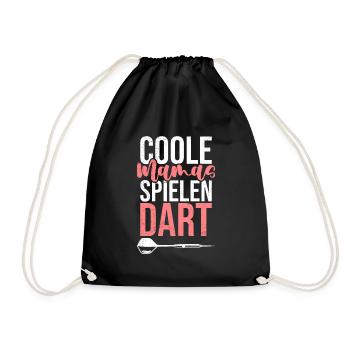 Coole Mamas Dart Damen Darts Zubehör spielen Dart - Turnbeutel - Schwarz - Vorne