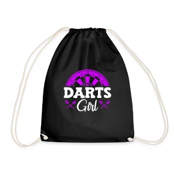 Darts Girl Women's Darts Play Darts Accessories Darts - Drawstring Bag - black - Front