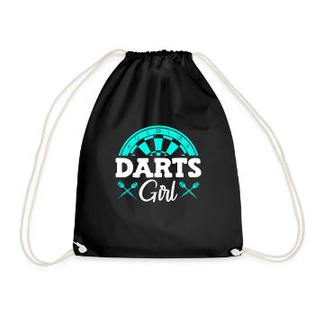 Darts Girl Women's Darts Play Darts Accessories Darts - Drawstring Bag - black - Front