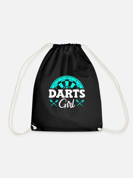 Darts Girl Damen Dart spielen Darts Zubehör Dart - Turnbeutel - Schwarz