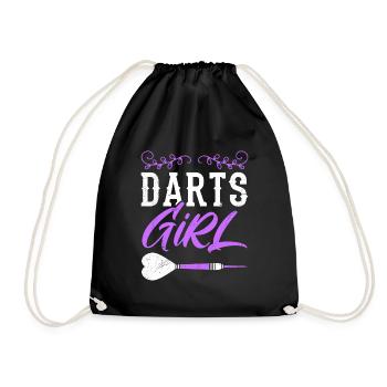 Darts Girl Women's Darts Play Darts Accessories Darts - Drawstring Bag - black - Front