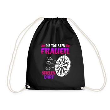 Frauen Darts Damen Dart Pfeile Zubehör Dart - Turnbeutel - Schwarz - Vorne