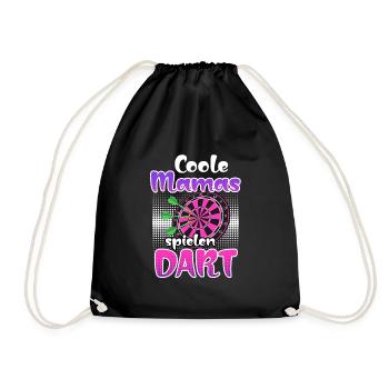 Coole Mamas spielen Dart Frauen Darts Zubehör Dart - Turnbeutel - Schwarz - Vorne