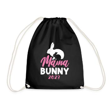 Mama Rabbit 2023 get pregnant Mother Mom - Drawstring Bag - black - Front