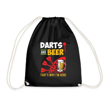 Fléchettes une bière, c’est pourquoi je suis ici - Sac de sport léger - noir - Devant