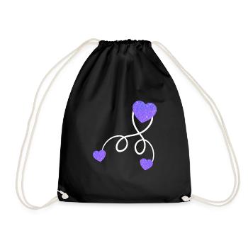 Pregnant Baby Love pregnant with twins - Drawstring Bag - black - Front