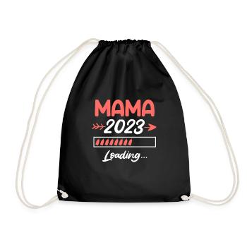 Maman 2023 enceinte d’une fille Maman - Sac de sport léger - noir - Devant