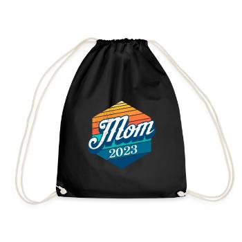 Maman 2023 - tomber enceinte Grossesse - Sac de sport léger - noir - Devant