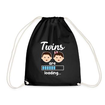 Twins pregnant with twins Young girls - Drawstring Bag - black - Front