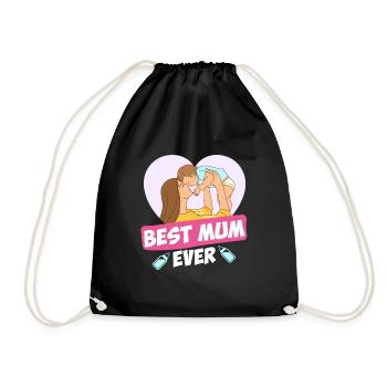 Meilleure maman de tous les temps Meilleure maman du monde Mère Enfant - Sac de sport léger - noir - Devant