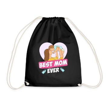 Meilleure maman de tous les temps Meilleure maman du monde Mère Enfant - Sac de sport léger - noir - Devant