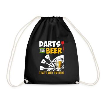 Fléchettes une bière, c’est pourquoi je suis ici - Sac de sport léger - noir - Devant