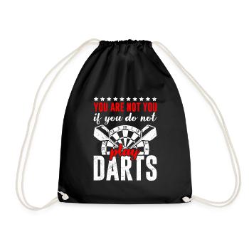 Drôle de joueur de fléchettes disant fléchettes - Sac de sport léger - noir - Devant