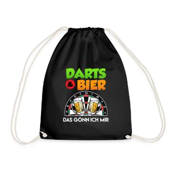 Fléchettes & bière que je m’offre aux joueurs de fléchettes - Sac de sport léger - noir - Devant