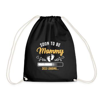 I'm going to be a mom - Drawstring Bag - black - Front