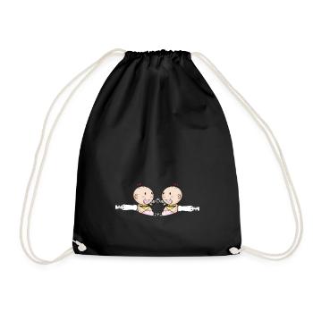 Mère Jumelles Frères et sœurs Jeunes filles Maman - Sac de sport léger - noir - Devant